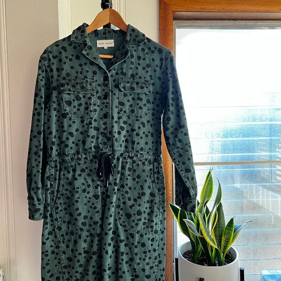 SOLD - Rachel Antonoff Ziggy Jumpsuit in Green Dalmatian. - Picture 2 of 2